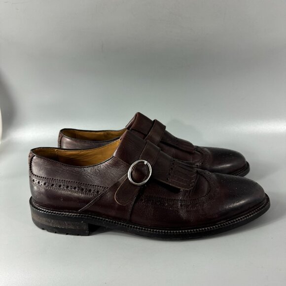 Suitsupply Kitty Monk Brown Leather Loafer Shoes, Size 45 main image 7